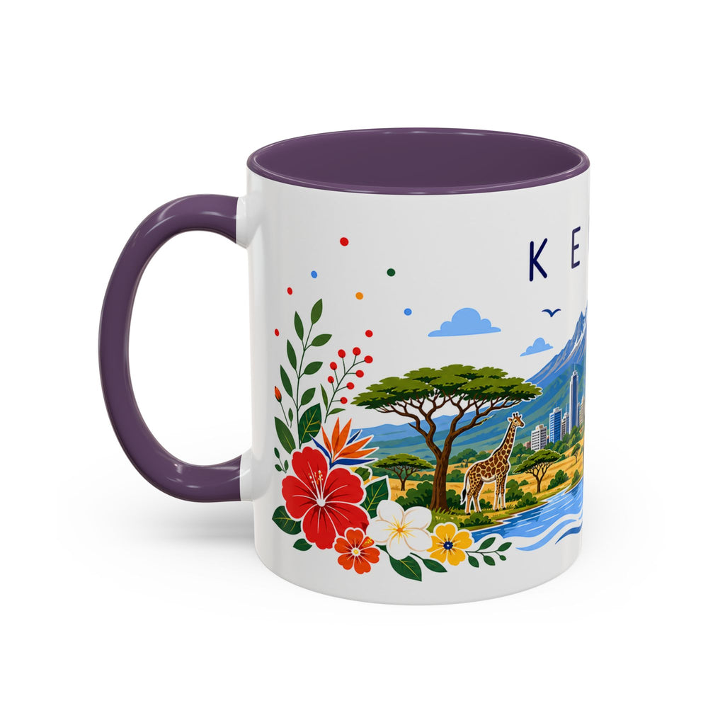Kenya Coffee Mug | Travel Souvenir Accent Mug | Place Gift Ceramic Cup 11oz 15oz