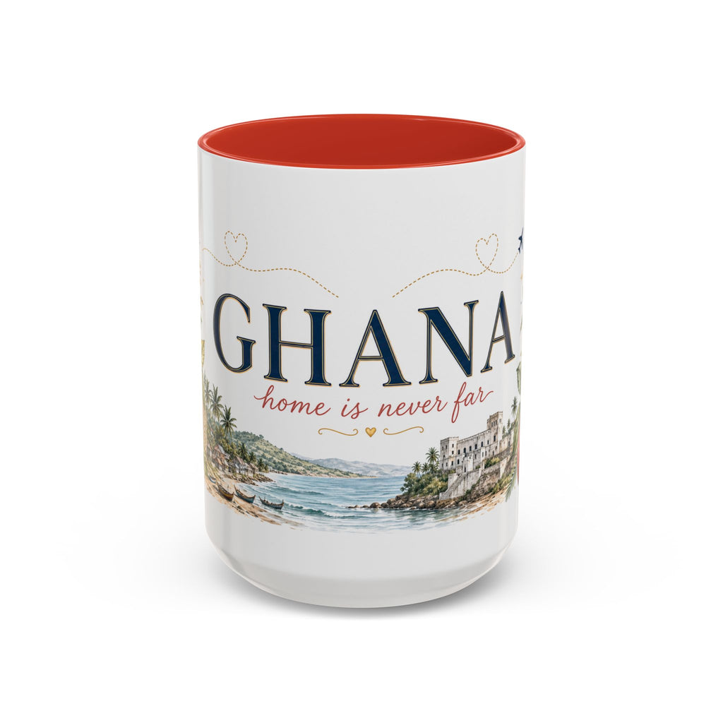 Ghana Home Country Mug | Moving Away Gift | Long Distance Friendship | 11 oz 15 oz Accent Mug