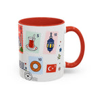 Istanbul Coffee Mug | Postage Stamp Collage Mug | Travel Souvenir Accent Cup 11oz 15oz
