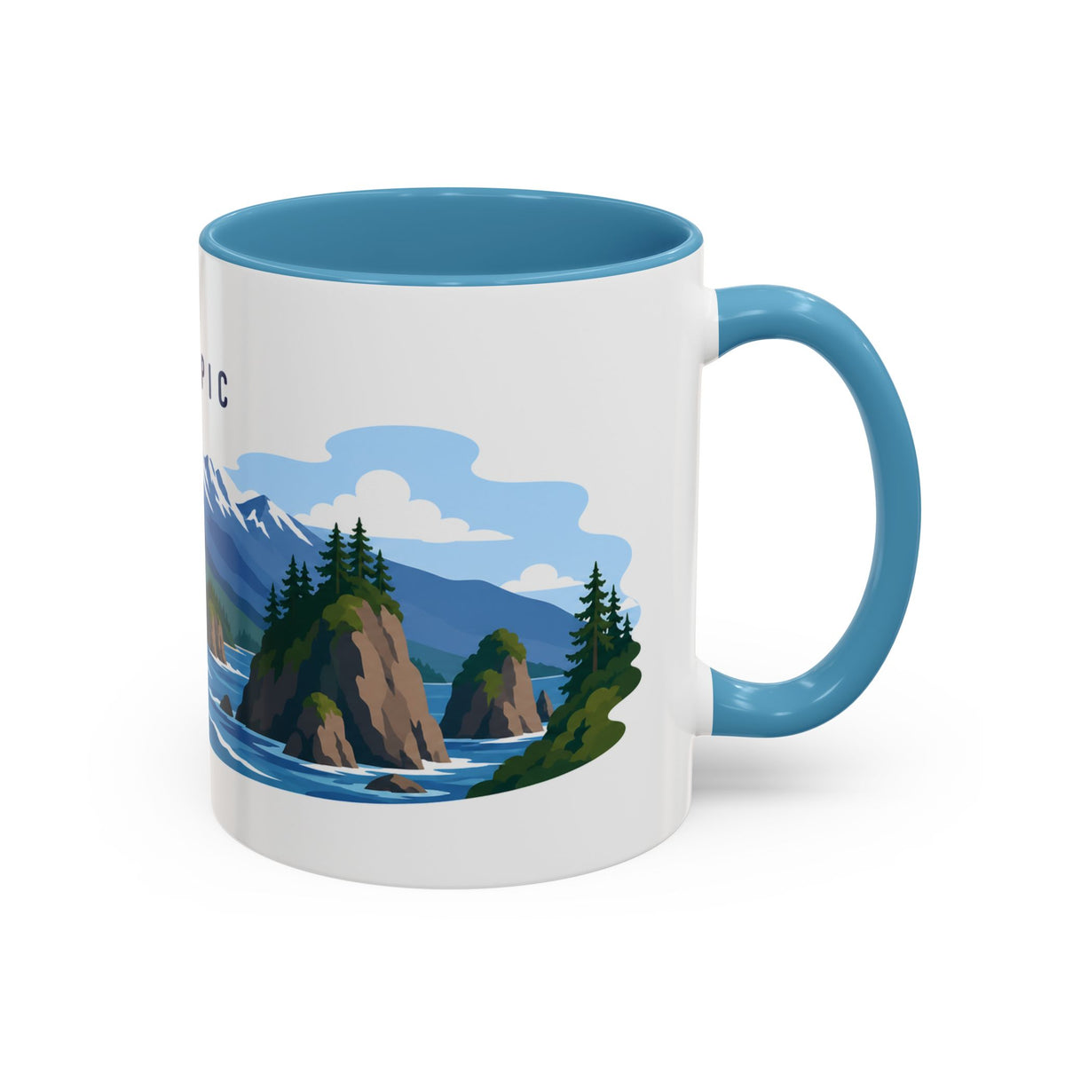 Olympic National Park Coffee Mug | Solid Color Block Park Souvenir | 11oz 15oz Accent Mug