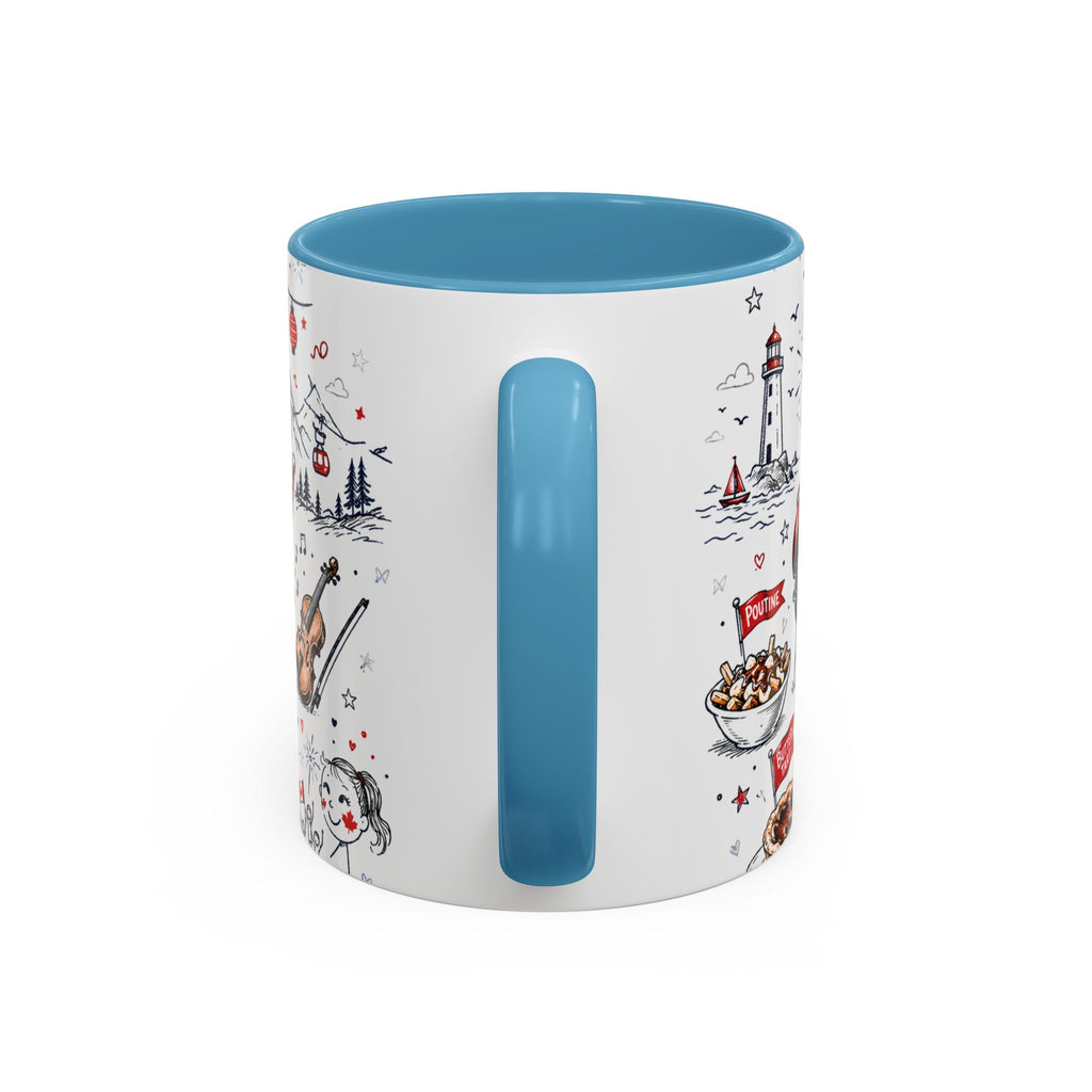 Canada Day Coffee Mug | Canadian Pride Gift | Accent Color Ceramic 11oz 15oz