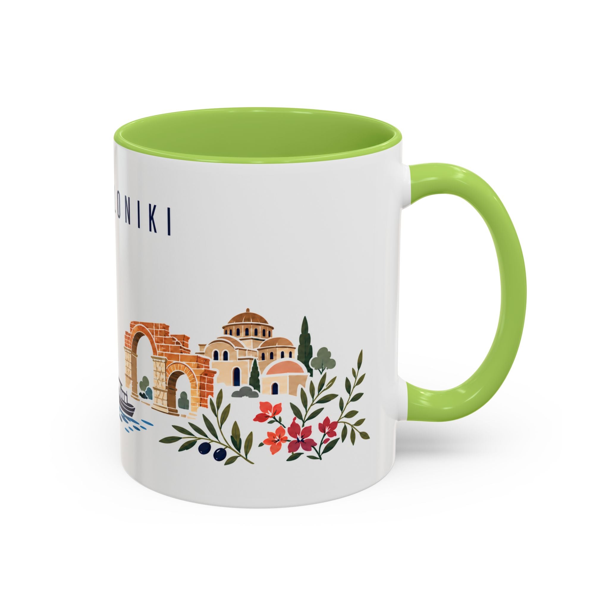 Thessaloniki Coffee Mug | Greece Travel Souvenir | Porcelain Decal City Gift | 11oz 15oz Accent Mug