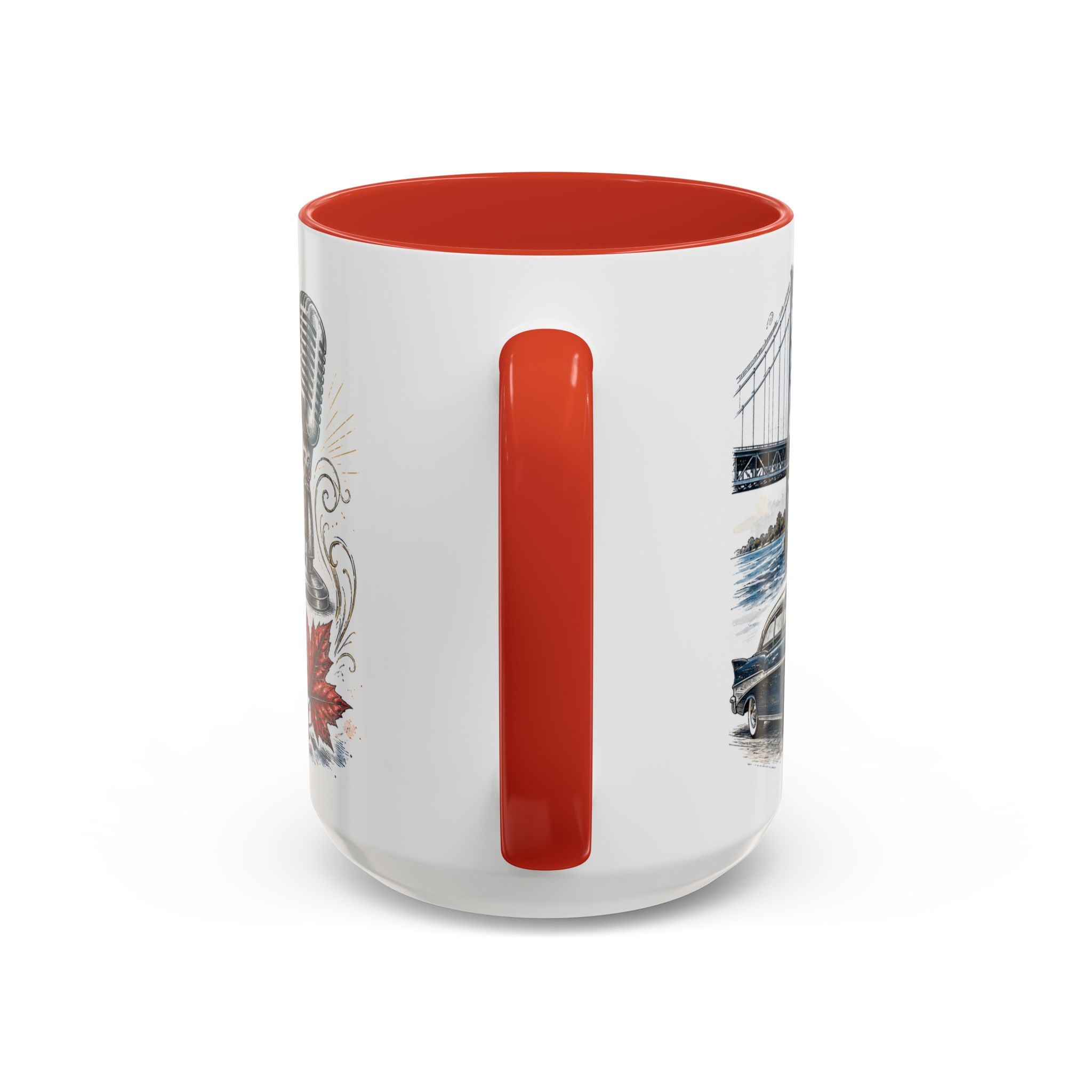 Detroit Coffee Mug | United States Travel Souvenir | Vintage Illustrated City Gift | 11 oz 15 oz Accent Mug