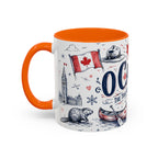 O Canada True North Coffee Mug | Canadian Pride Gift | Accent Color Ceramic 11oz 15oz