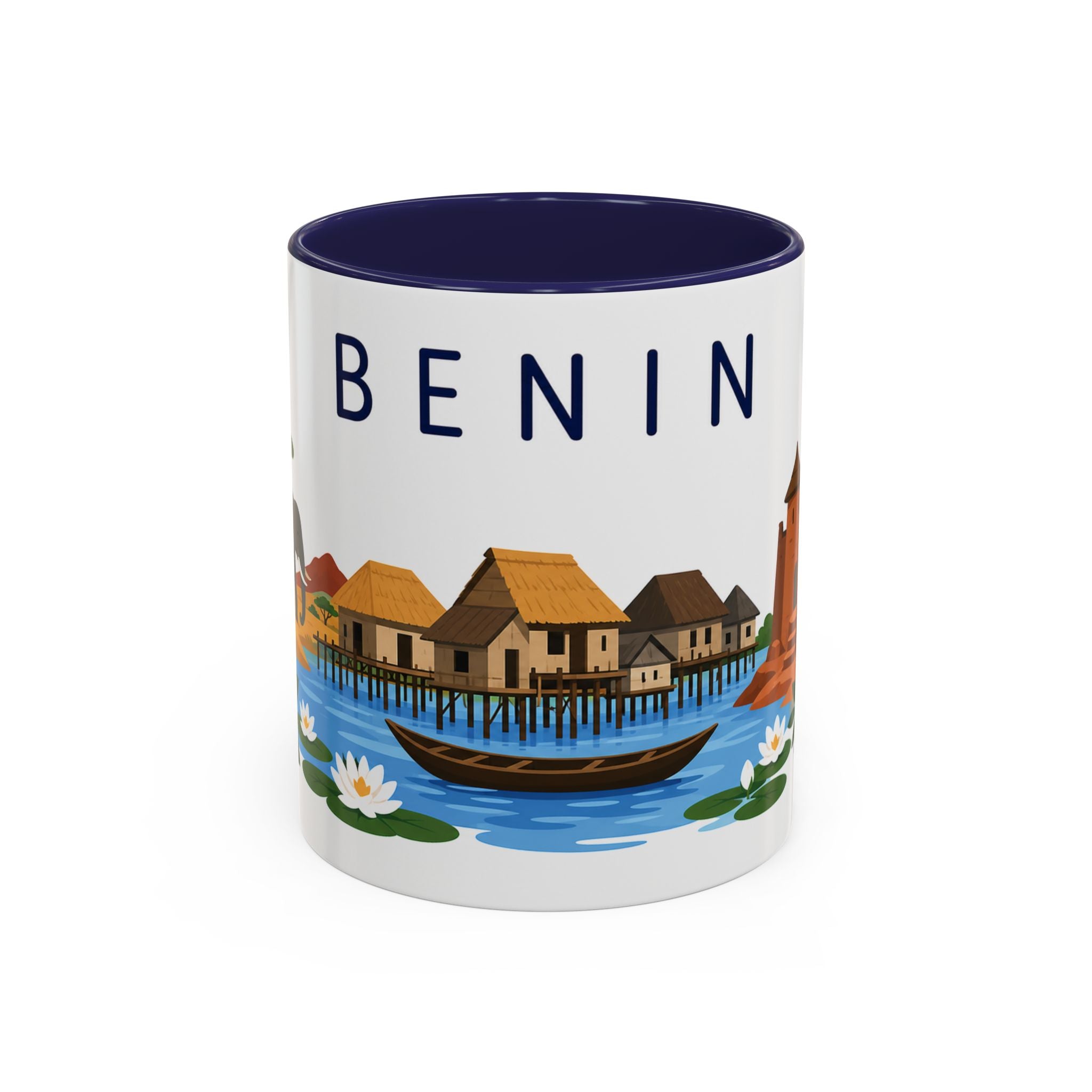 Benin Coffee Mug | Travel Souvenir Accent Mug | Country Gift Ceramic Cup 11oz 15oz