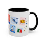 Lisbon Coffee Mug | Postage Stamp Collage Mug | Travel Souvenir Accent Cup 11oz 15oz