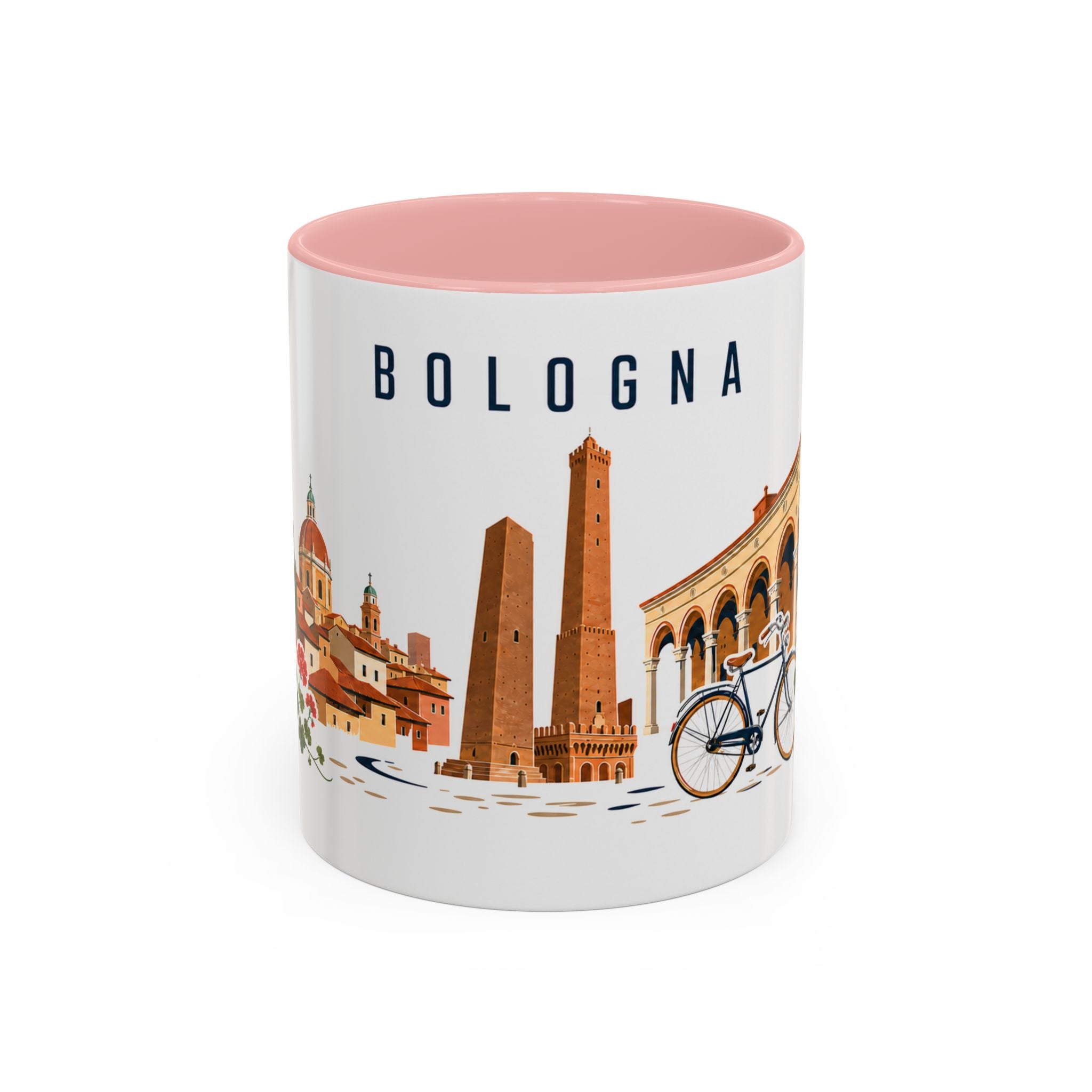 Bologna Coffee Mug | Italy Travel Souvenir | Porcelain Decal City Gift | 11oz 15oz Accent Mug