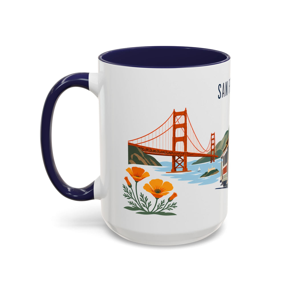 San Francisco Coffee Mug | United States Travel Souvenir | Porcelain Decal City Gift | 11oz 15oz Accent Mug