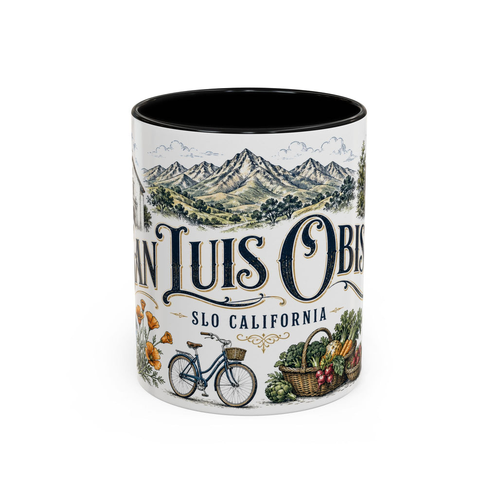 San Luis Obispo Coffee Mug | United States Travel Souvenir | Vintage Illustrated City Gift | 11 oz 15 oz Accent Mug