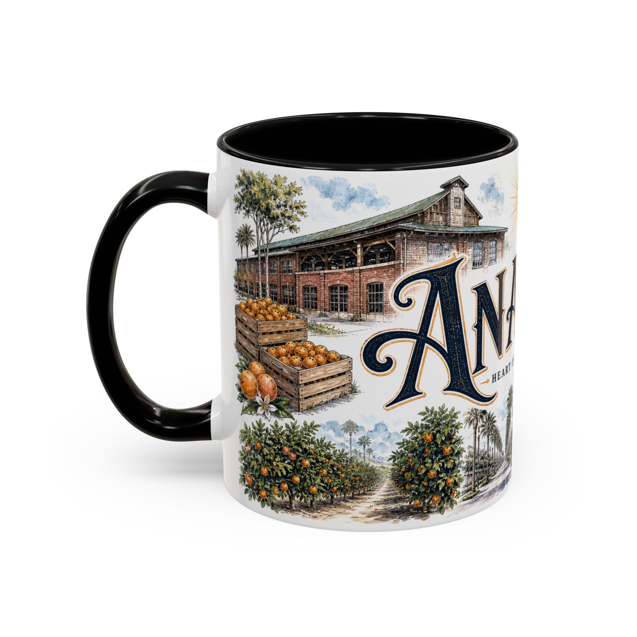 Anaheim Coffee Mug | United States Travel Souvenir | Vintage Illustrated City Gift | 11 oz 15 oz Accent Mug