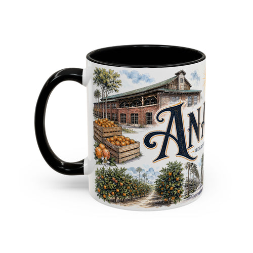 Anaheim Coffee Mug | United States Travel Souvenir | Vintage Illustrated City Gift | 11 oz 15 oz Accent Mug