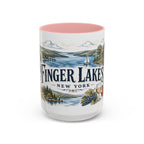 Finger Lakes Mug, New York Travel Souvenir, Bucket List Gift, Accent Ceramic Coffee Mug 11oz 15oz