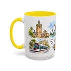 Valencia Illustrated Travel Mug | City Souvenir Accent Coffee Mug | 11oz 15oz Ceramic Cup