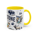 Yellowstone National Park Coffee Mug | Hiking Camping Nature Gift | Accent Color Ceramic 11oz 15oz