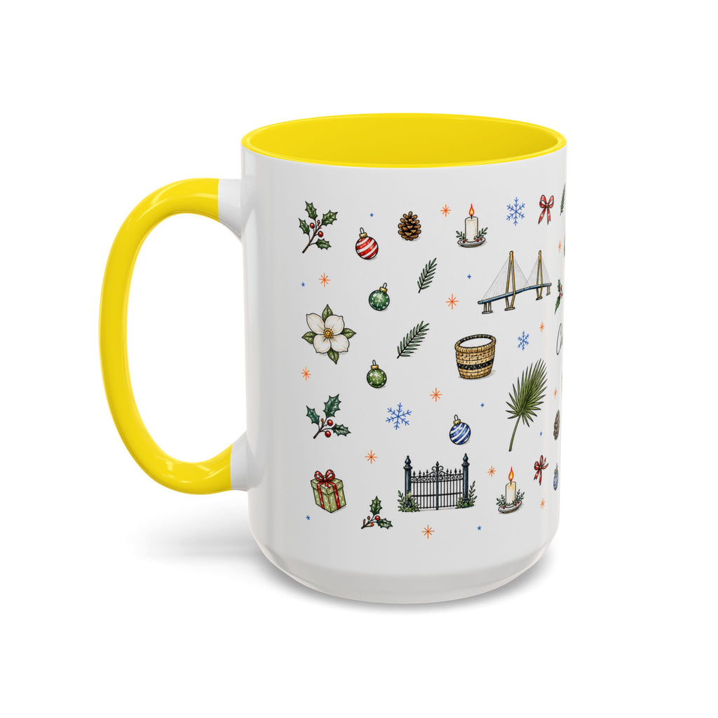Charleston Christmas Mug | Watercolor City Souvenir, Holiday Travel Gift (11oz/15oz)