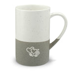Valentine's Day Engraved Mug, Valentine Hearts Rose, 13oz Speckled Ceramic Coffee Cup, Holiday Gift