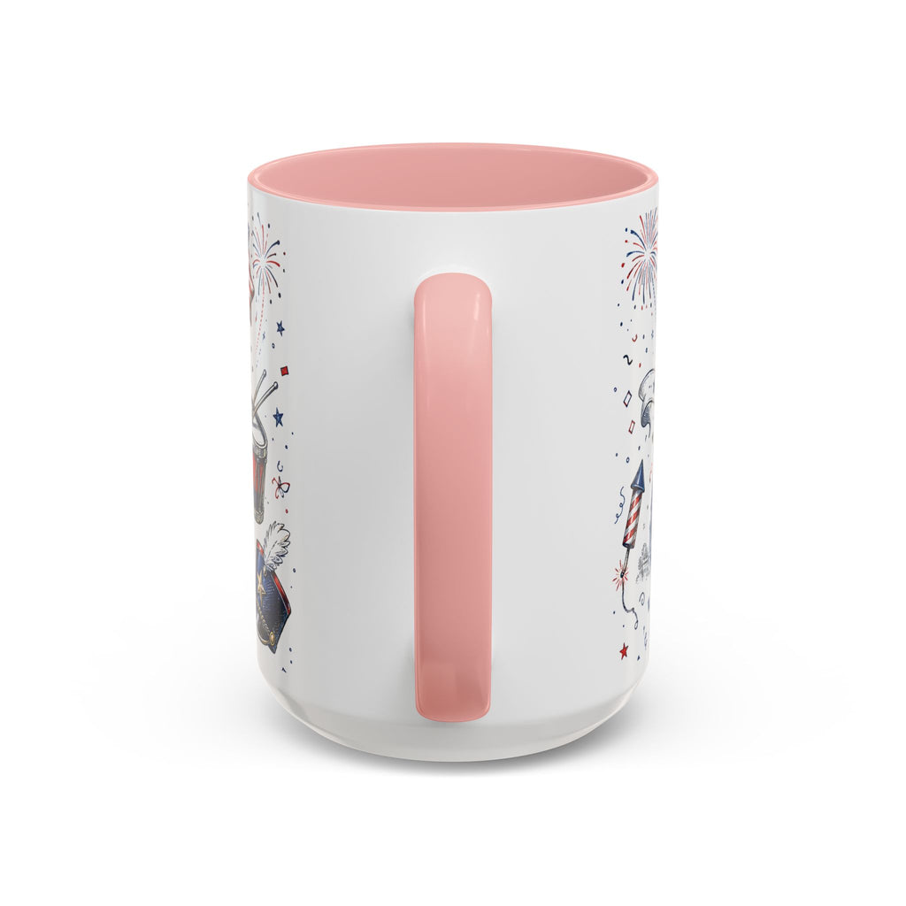 Stars and Stripes Forever Coffee Mug | Patriotic 4th of July Gift | Accent Color Ceramic 11oz 15oz
