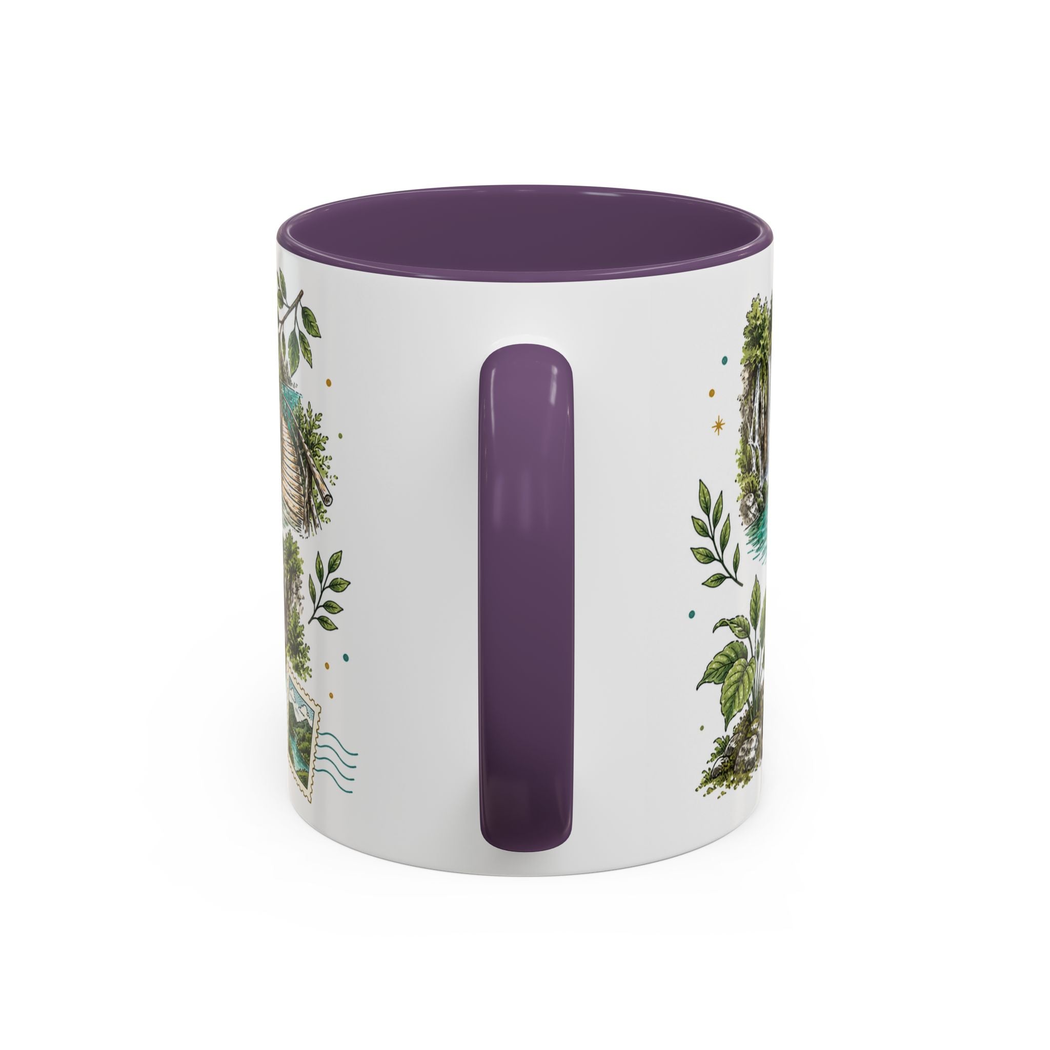 Plitvice Lakes Coffee Mug | Travel Destination Souvenir Gift | Accent Color Ceramic 11oz 15oz