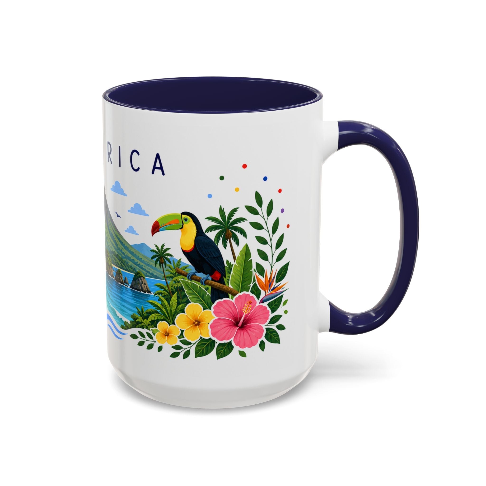 Costa Rica Coffee Mug | Travel Souvenir Accent Mug | Place Gift Ceramic Cup 11oz 15oz