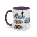 Geneva Illustrated Travel Mug | City Souvenir Accent Coffee Mug | 11oz 15oz Ceramic Cup