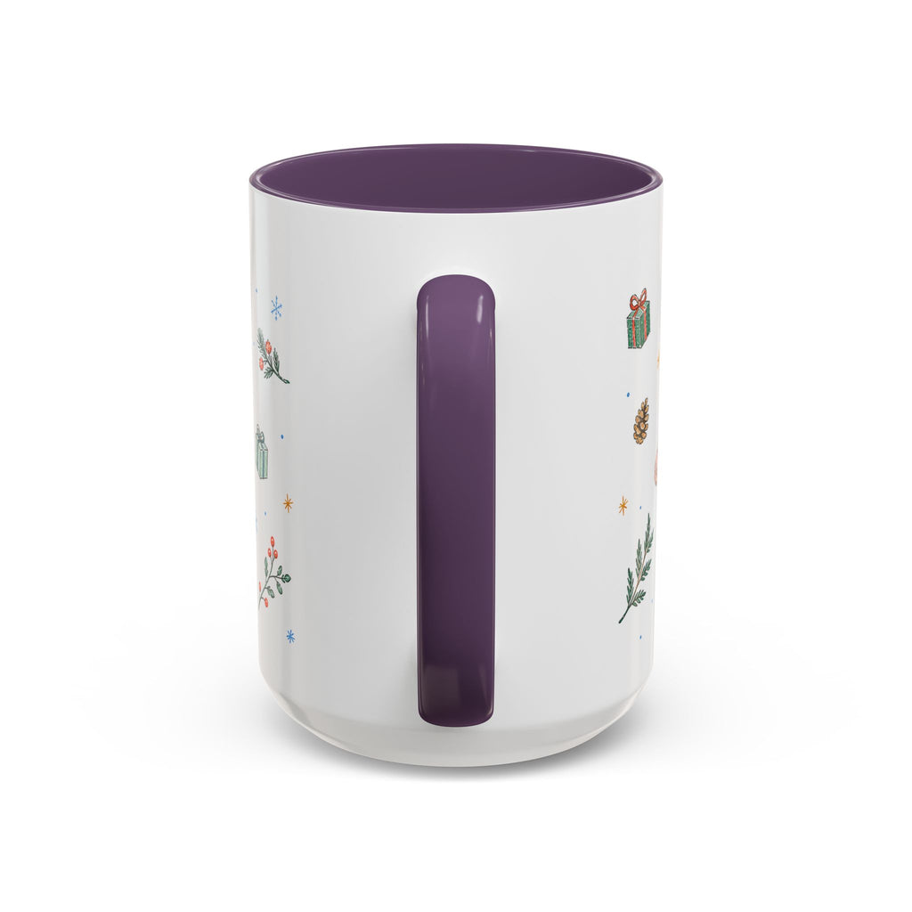Rocky Mountain National Park Christmas Mug | Watercolor Travel Souvenir | Holiday Gift | Accent Ceramic Coffee Cup 11oz 15oz