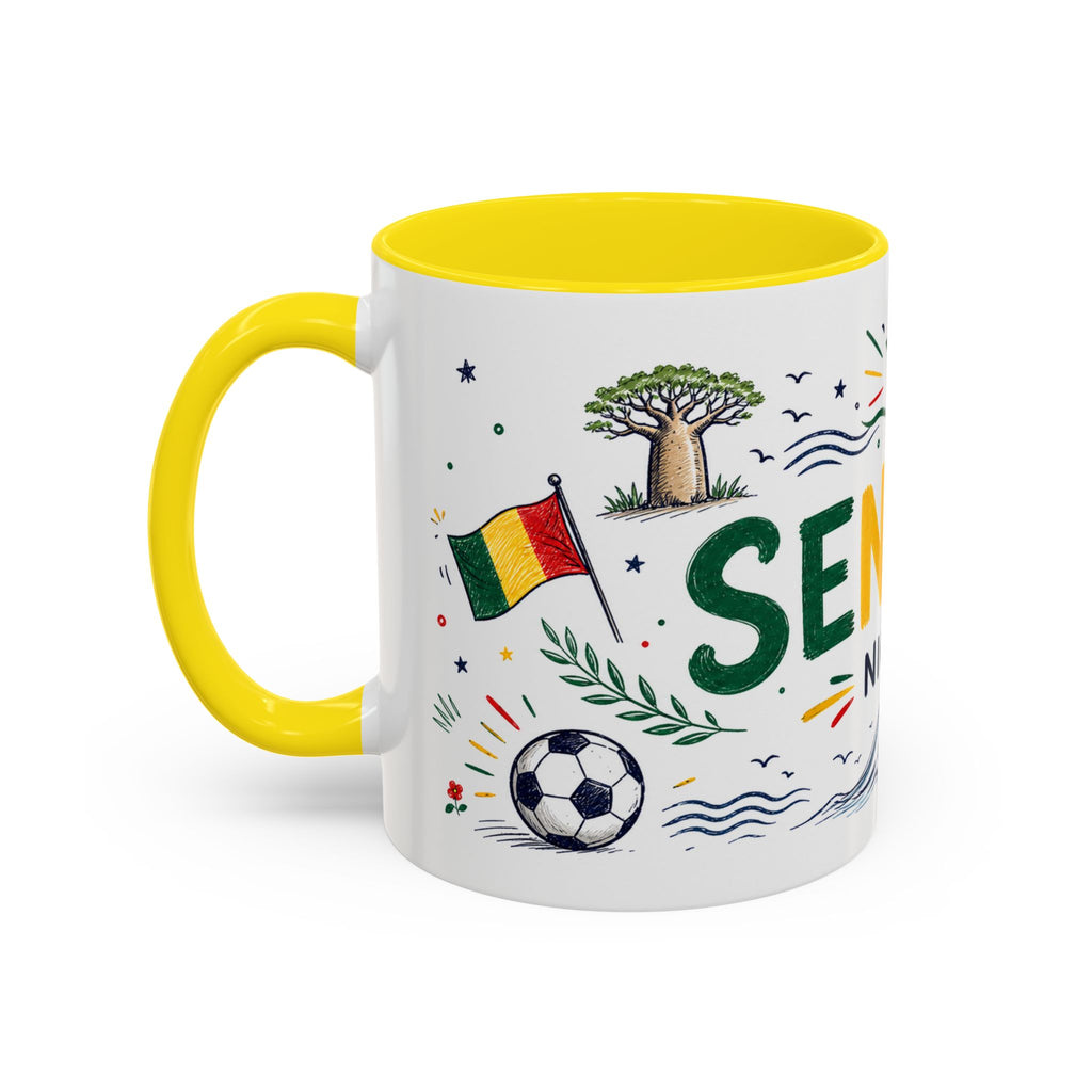 Senegal Soccer Coffee Mug | World Cup Fan Gift | Accent Color Ceramic 11oz 15oz Match Day Cup