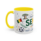 Senegal Soccer Coffee Mug | World Cup Fan Gift | Accent Color Ceramic 11oz 15oz Match Day Cup