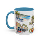 Nice Illustrated Travel Mug | City Souvenir Accent Coffee Mug | 11oz 15oz Ceramic Cup