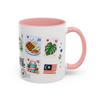 Kuala Lumpur Coffee Mug | Postage Stamp Collage Mug | Travel Souvenir Accent Cup 11oz 15oz