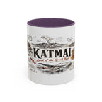 Katmai National Park Coffee Mug | Alaska Bear Watching Wildlife Gift | Accent Color Ceramic 11oz 15oz