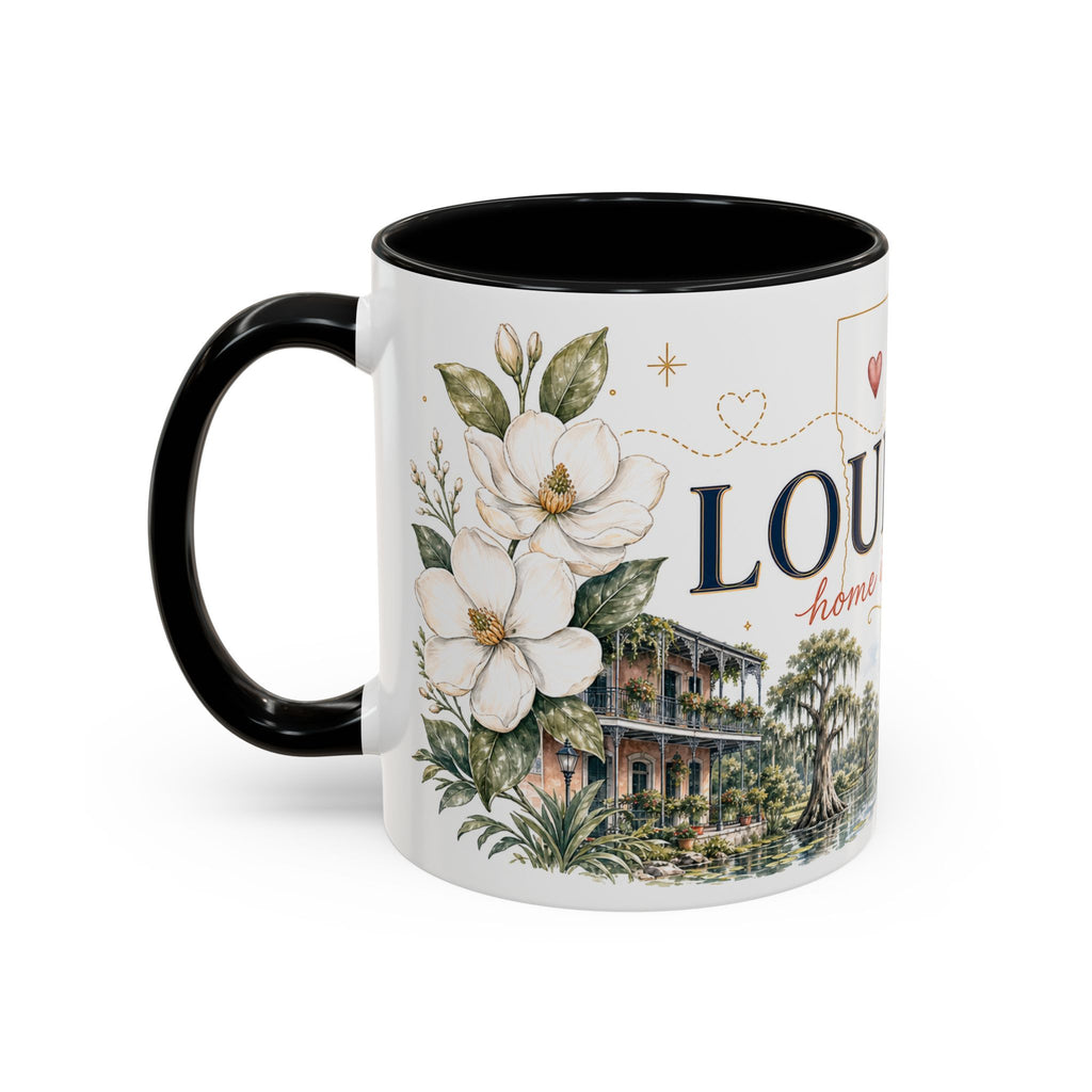 Louisiana Home State Mug | Moving Away Gift | Long Distance Friendship Coffee Cup | 11oz 15oz Accent Mug
