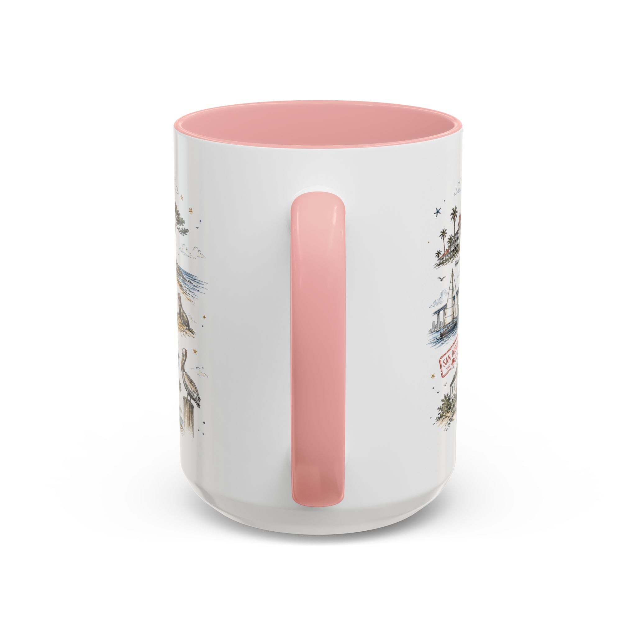 San Diego Coffee Mug | California Souvenir City Gift | Accent Color Ceramic 11oz 15oz