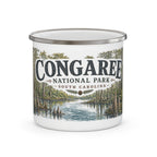 Congaree National Park Vintage Enamel Camping Mug | 12oz National Park Hiking Gift
