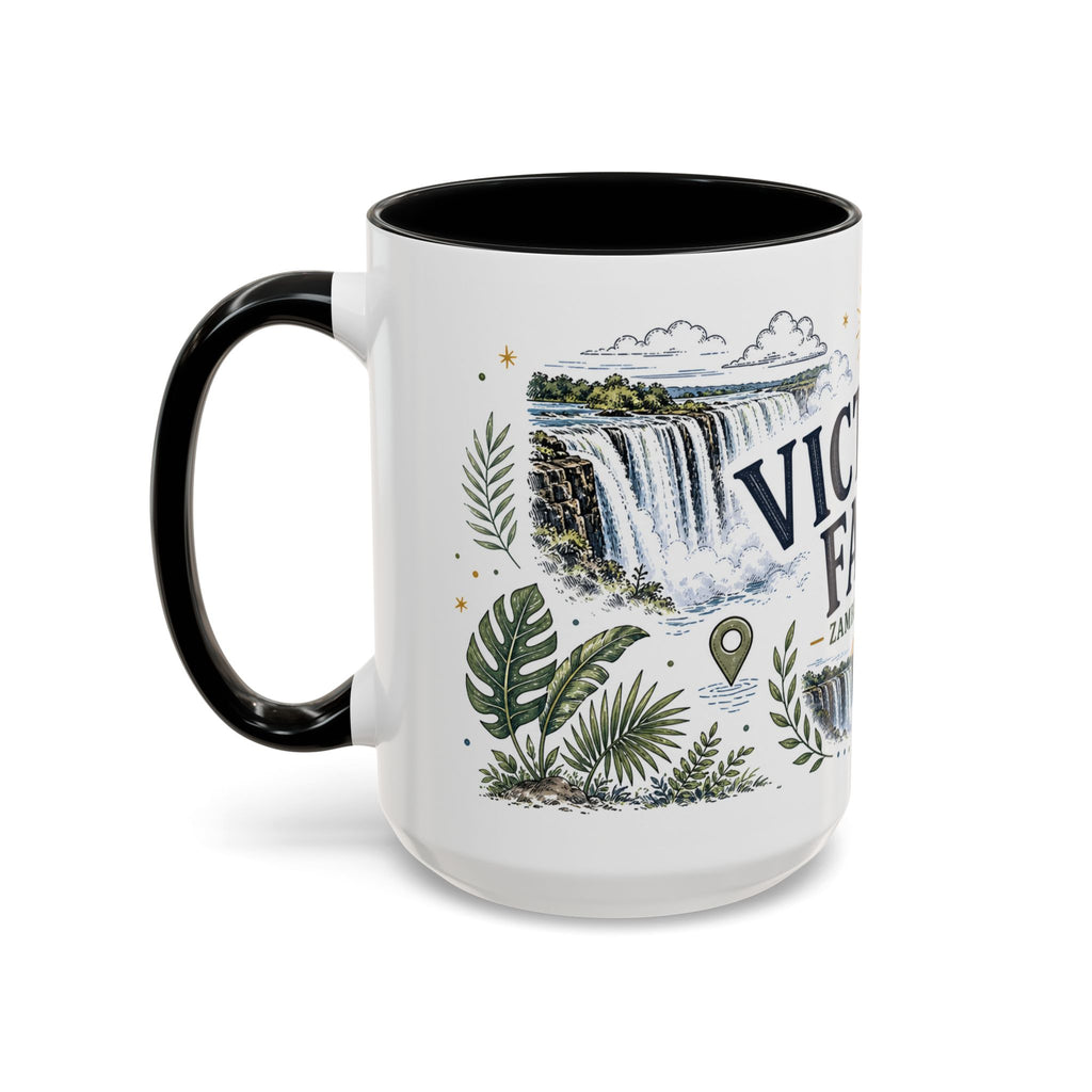Victoria Falls Coffee Mug | Travel Destination Souvenir Gift | Accent Color Ceramic 11oz 15oz