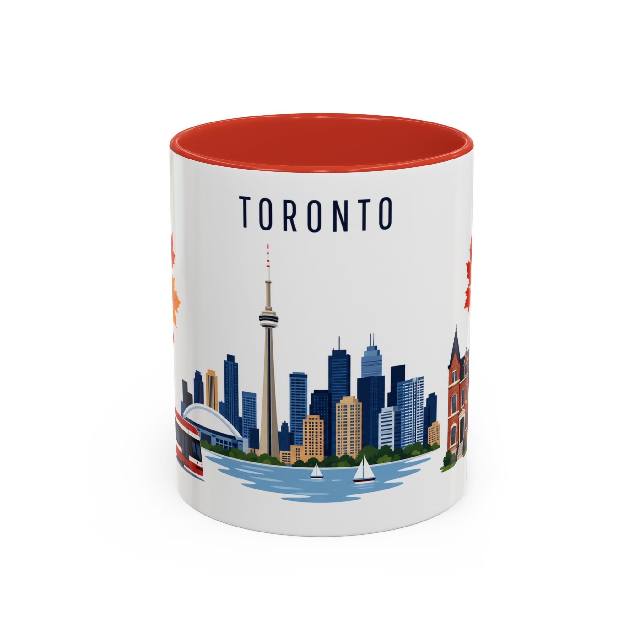 Toronto Coffee Mug | Canada Travel Souvenir | Porcelain Decal City Gift | 11oz 15oz Accent Mug