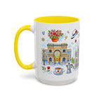 Milan Travel Mug | European City Souvenir Accent Coffee Mug | 11oz 15oz Ceramic Cup