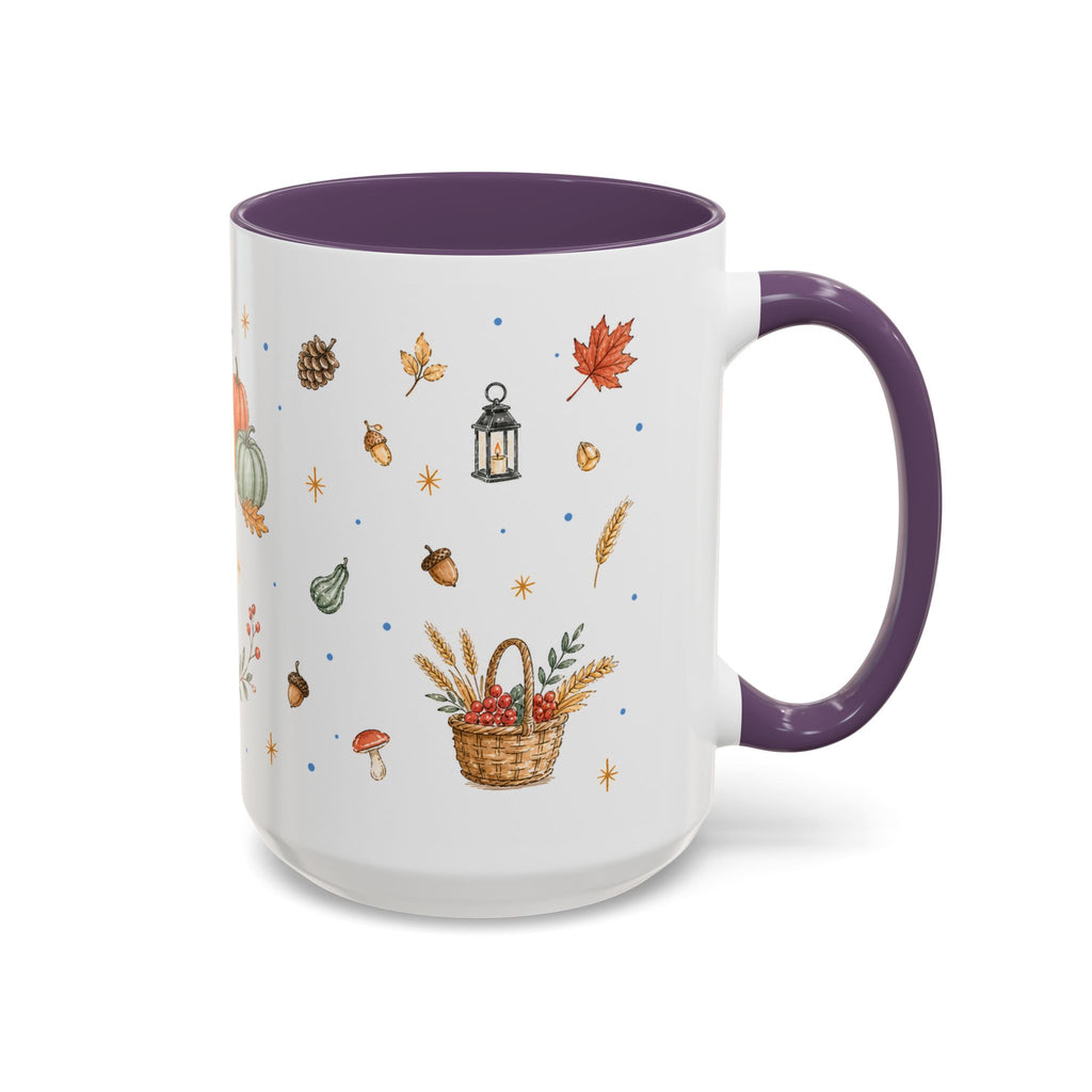 Thanksgiving Turkey Mug | Friendly Woodland Watercolor Gift | Autumn Accent Cup 11oz 15oz