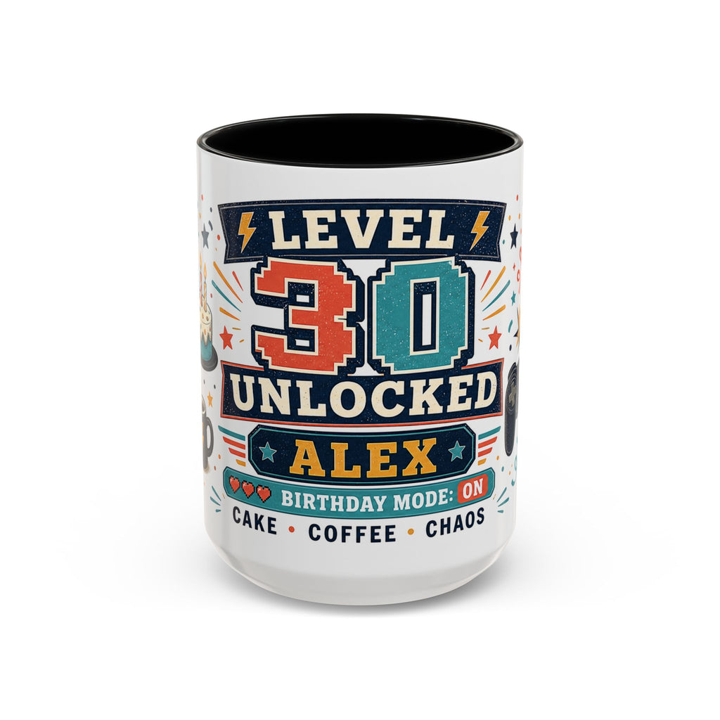 Custom Gamer Birthday Mug | Level Unlocked Name Age Coffee Cup