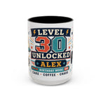 Custom Gamer Birthday Mug | Level Unlocked Name Age Coffee Cup