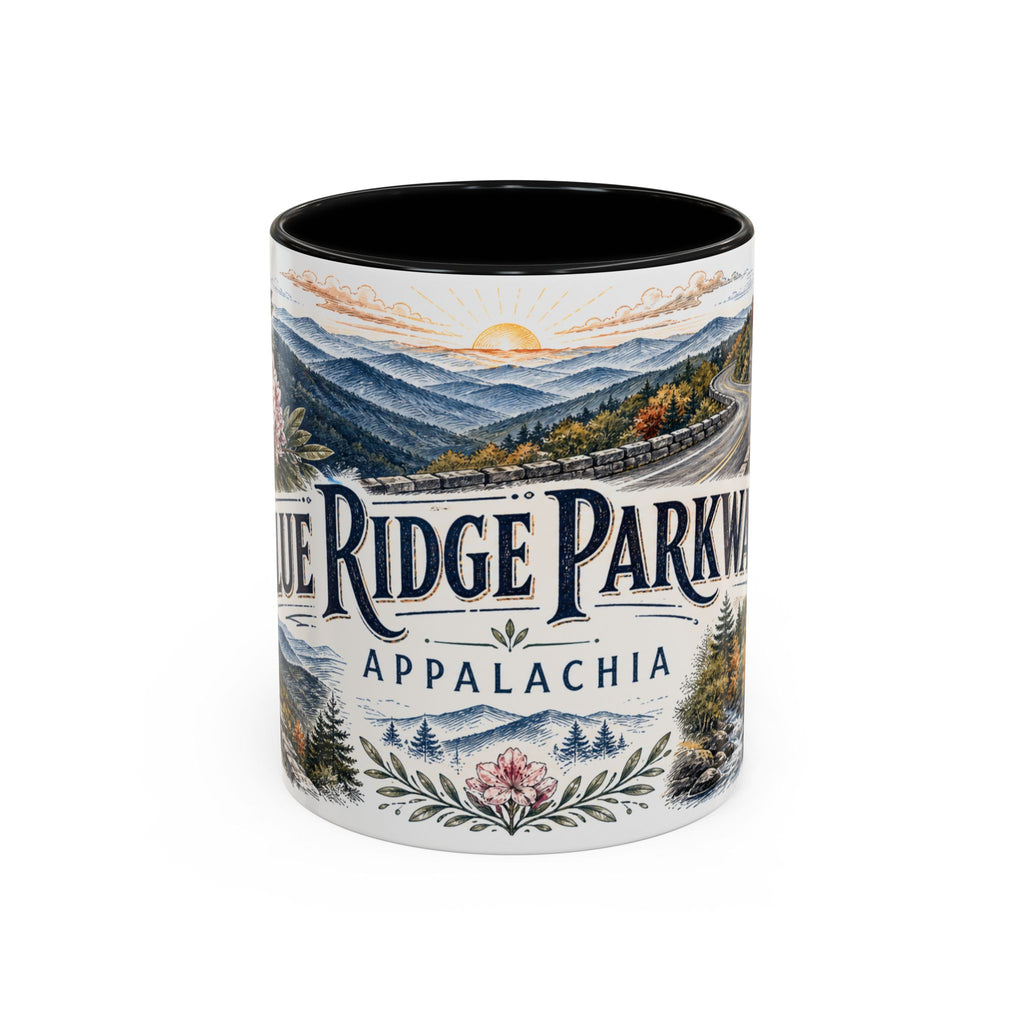Blue Ridge Parkway Mug, Appalachia Travel Souvenir, Bucket List Gift, Accent Ceramic Coffee Mug 11oz 15oz