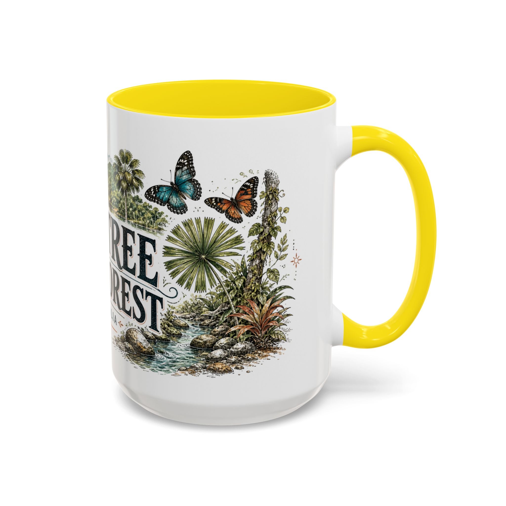 Daintree Rainforest Mug, Australia Travel Souvenir, Bucket List Gift, Accent Ceramic Coffee Mug 11oz 15oz