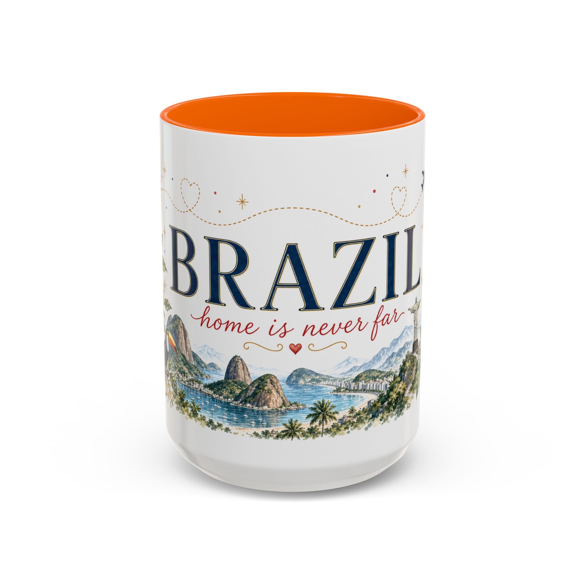 Brazil Home Country Mug | Moving Away Gift | Long Distance Friendship | 11 oz 15 oz Accent Mug