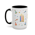 New Year Midnight Mug | Candle Firework Watercolor Party Gift | Accent Cup 11oz 15oz