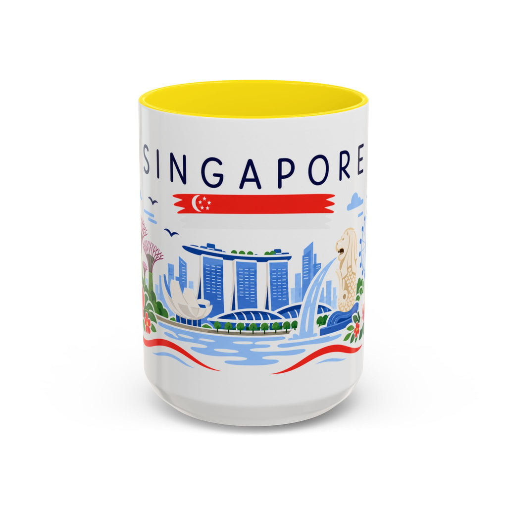 Singapore Coffee Mug | Travel Souvenir Accent Mug | Country Gift Ceramic Cup 11oz 15oz