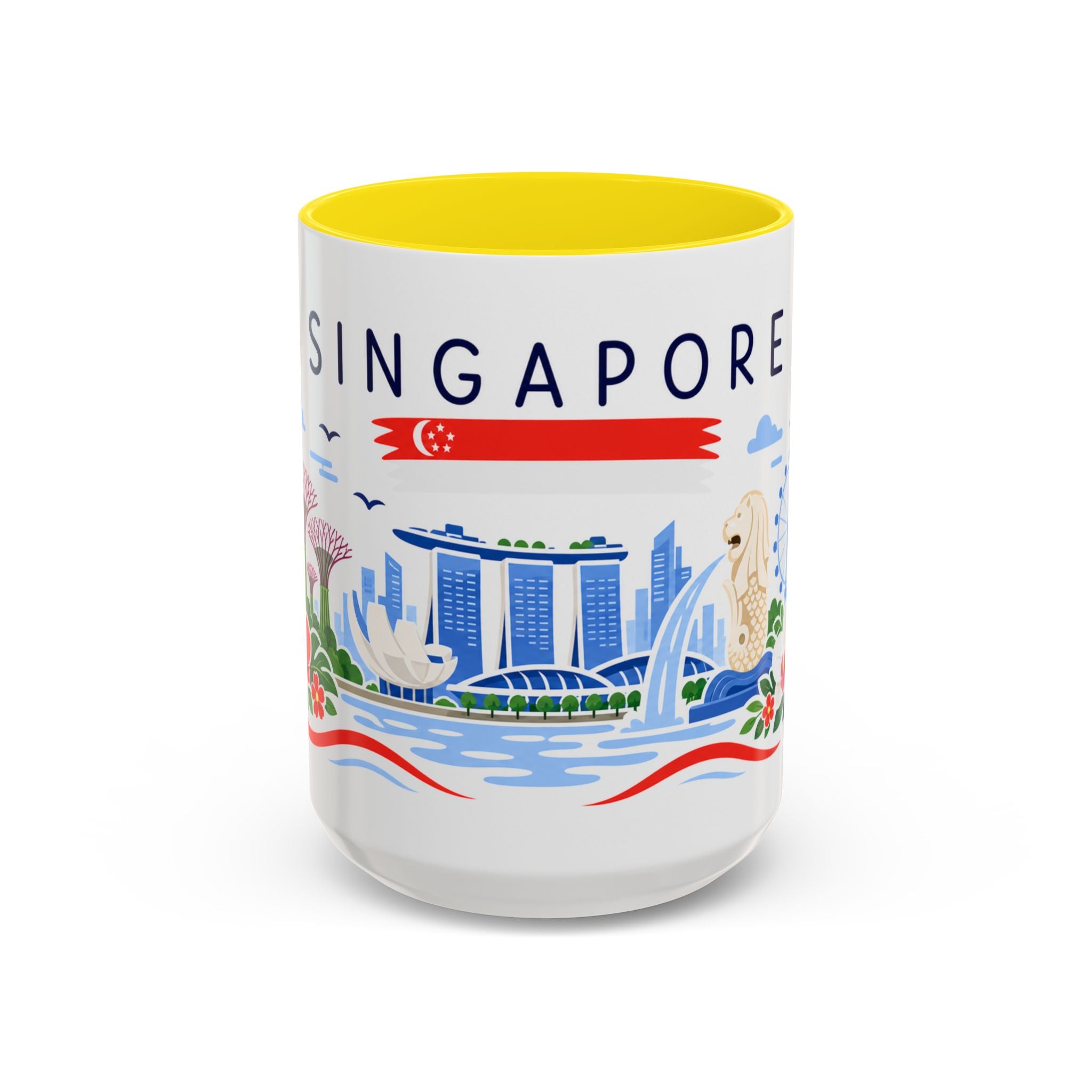 Singapore Coffee Mug | Travel Souvenir Accent Mug | Country Gift Ceramic Cup 11oz 15oz