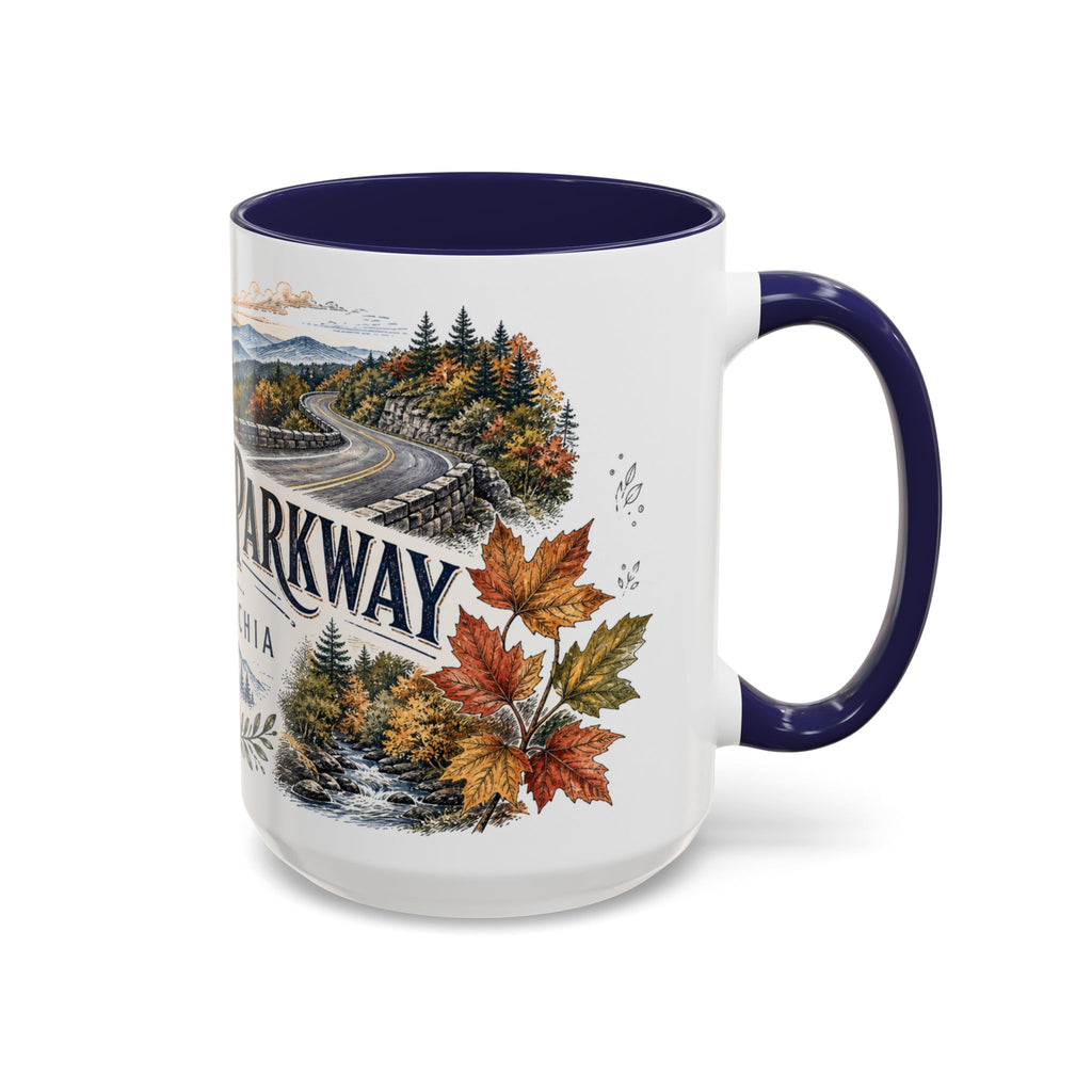 Blue Ridge Parkway Mug, Appalachia Travel Souvenir, Bucket List Gift, Accent Ceramic Coffee Mug 11oz 15oz