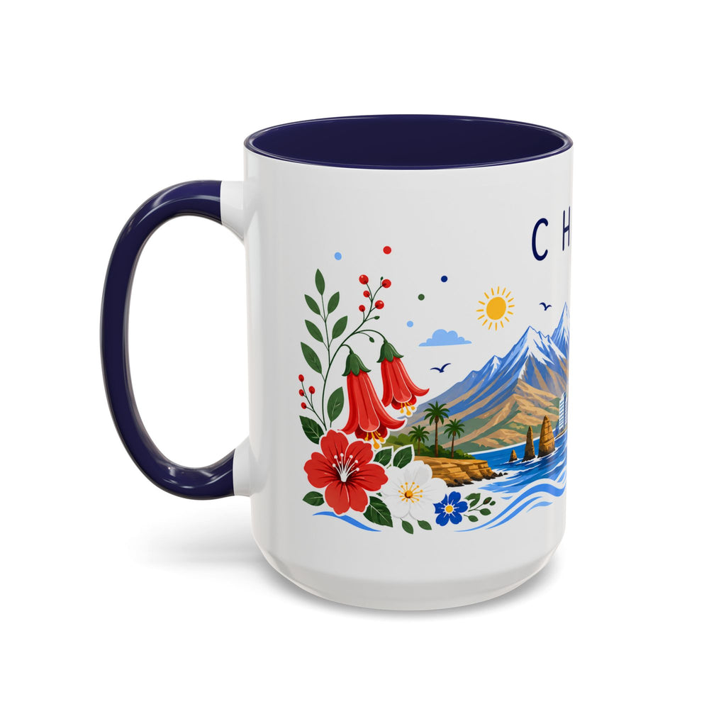 Chile Coffee Mug | Travel Souvenir Accent Mug | Place Gift Ceramic Cup 11oz 15oz