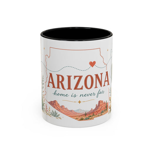 Arizona State Map Mug | Desert Landscape, Botanical Accents, Homesick Gift