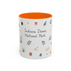 Indiana Dunes National Park Christmas Mug | Watercolor Travel Souvenir | Holiday Gift | Accent Ceramic Coffee Cup 11oz 15oz