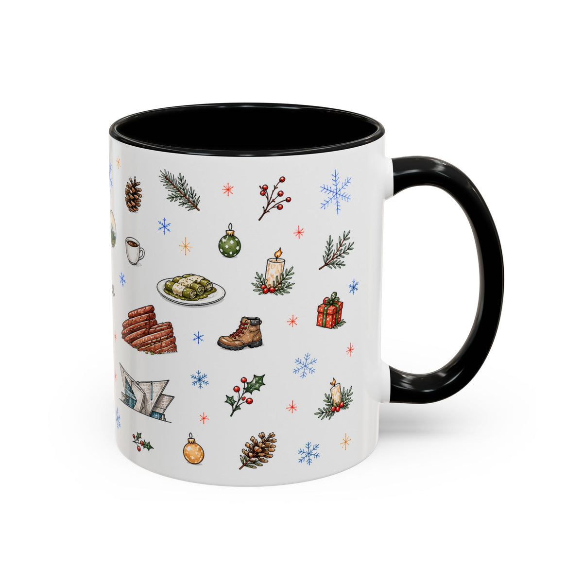 Denver Christmas Mug | Watercolor City Souvenir, Holiday Travel Gift (11oz/15oz)